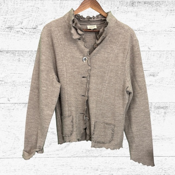 Venario beige wool Sweater XL - Picture 1 of 4